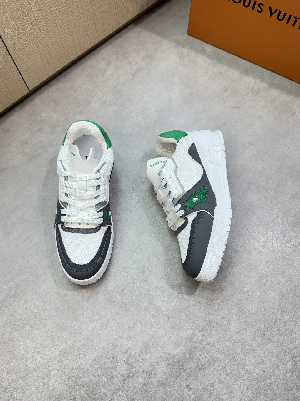 View 9 of White Mesh + Leather High-Top + Designer-Inspired + Comfort Tech Sneaker