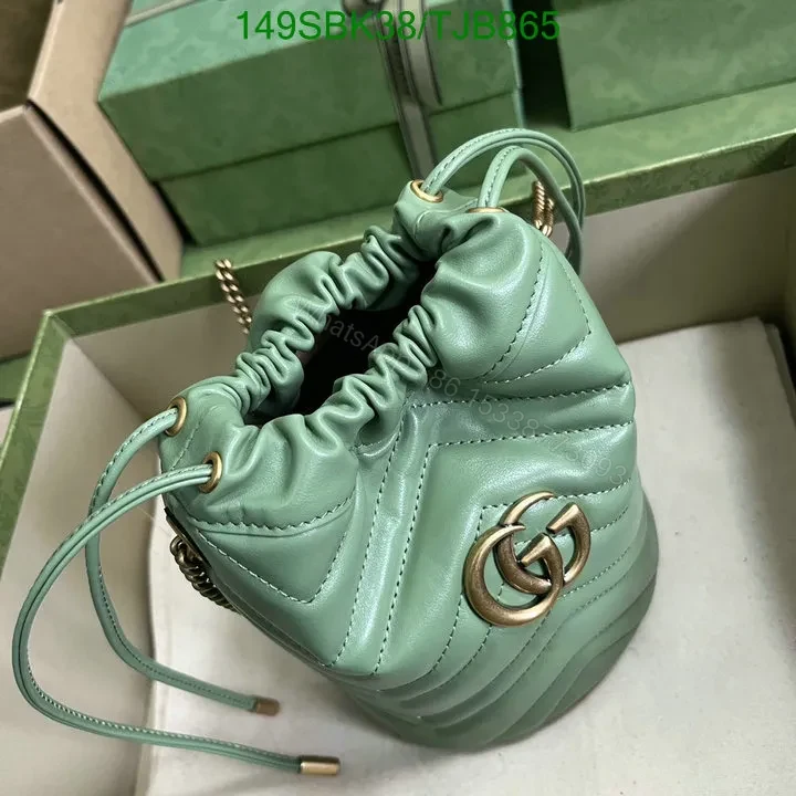 View 34 of Gucci Red Matelassé Leather Mini Bucket Bag 575163