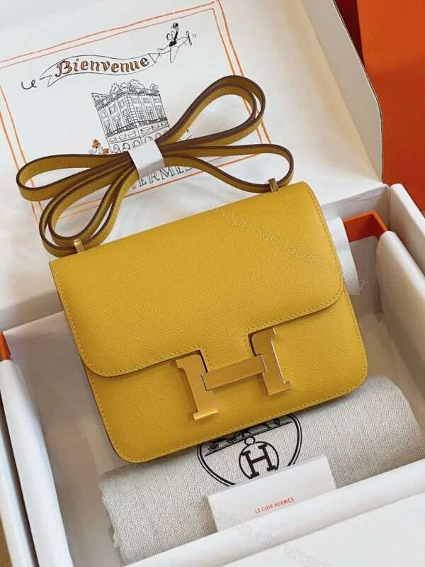 Hermes Constance Bag Epsom Gold Yellow Handbags 19cm — view 1