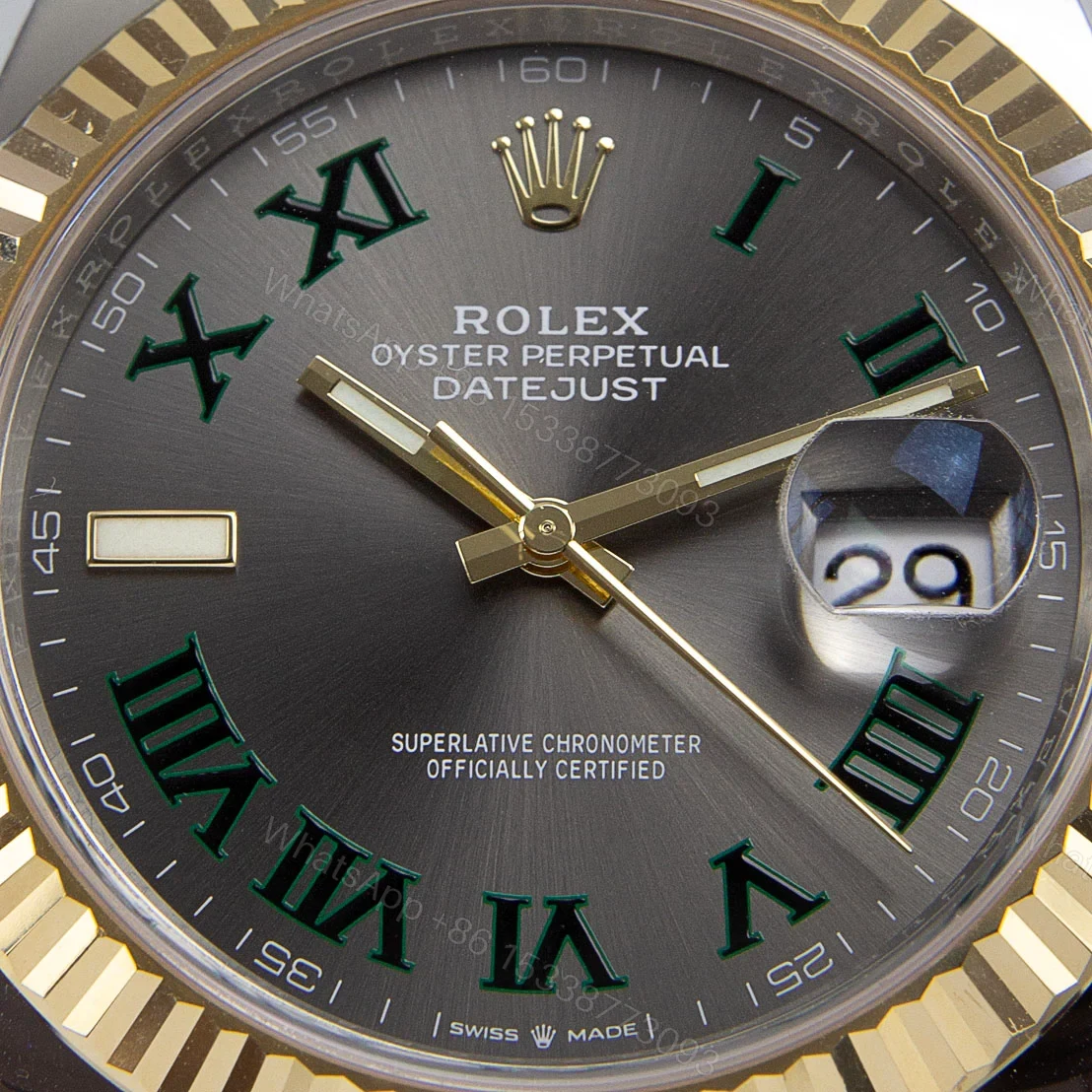 View 2 of Replica Rolex Datejust II Rhodium Dial 126333 “Wimbledon” Two-Tone Oyster 41 mm