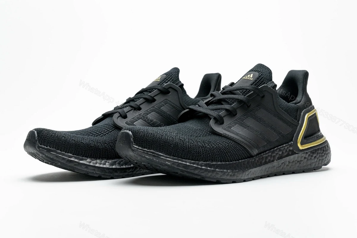 View 4 of Adidas Ultra Boost 20 Core Black Gold Metallic EG0754