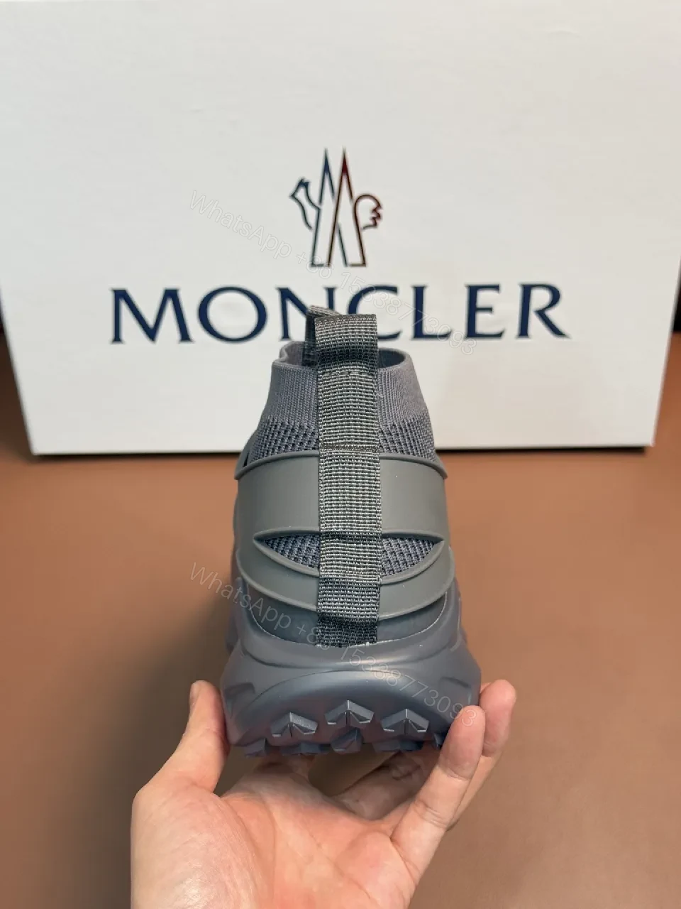 View 6 of Graphite Knit High-Top Sneakers: Urban Comfort Deluxe