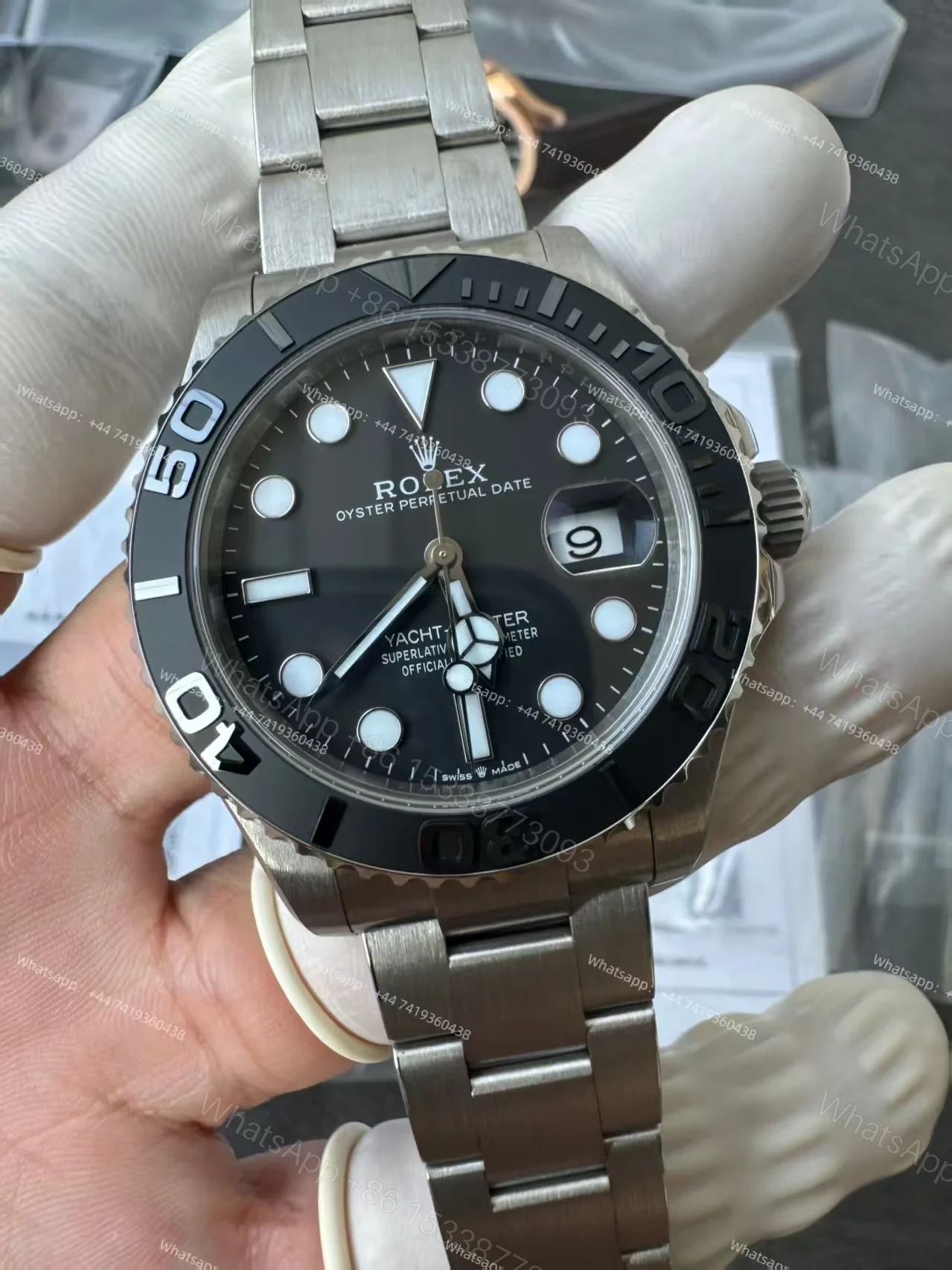 View 7 of Rolex Yacht-Master M226627-0001 1:1 Replica 42MM Titanium 3235 Movement Super Clone Watch
