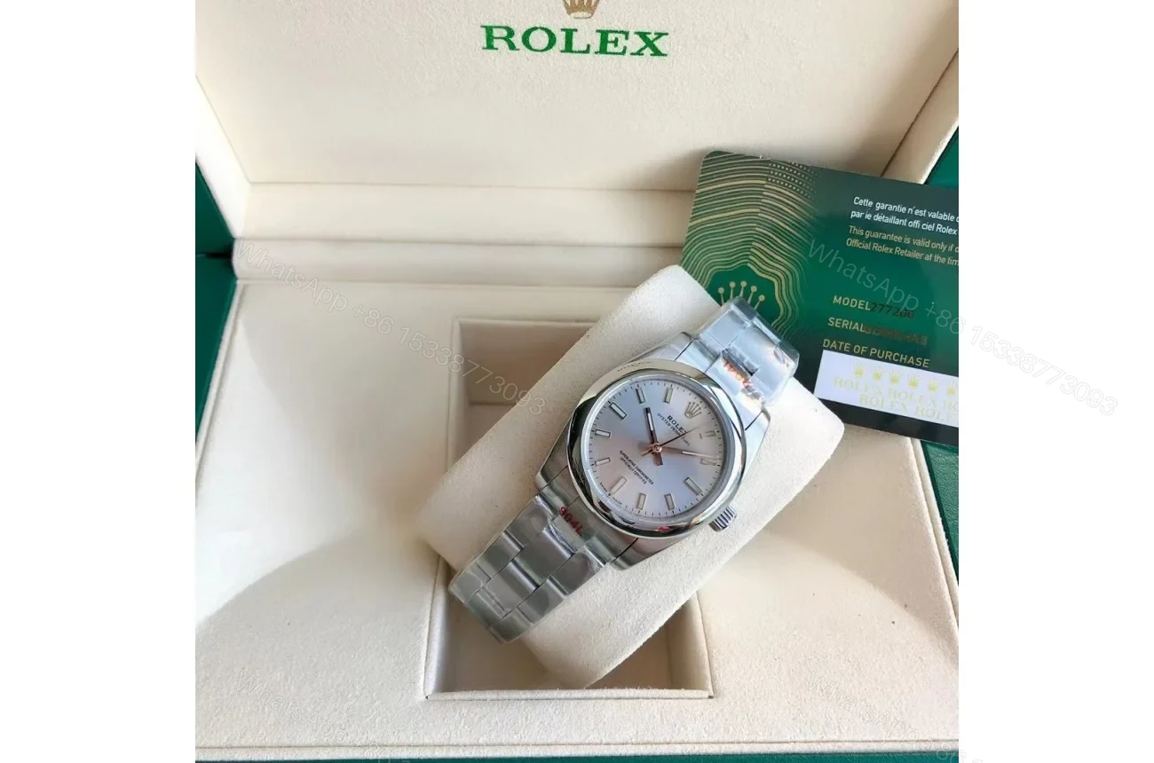 View 5 of Replica Rolex Oyster Perpetual SS/SS Sliver/Stk 31/41 mm