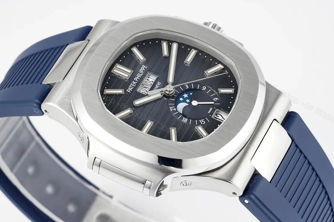 View 4 of MP Factory Patek Philippe Blue Nautilus Rubber Watch