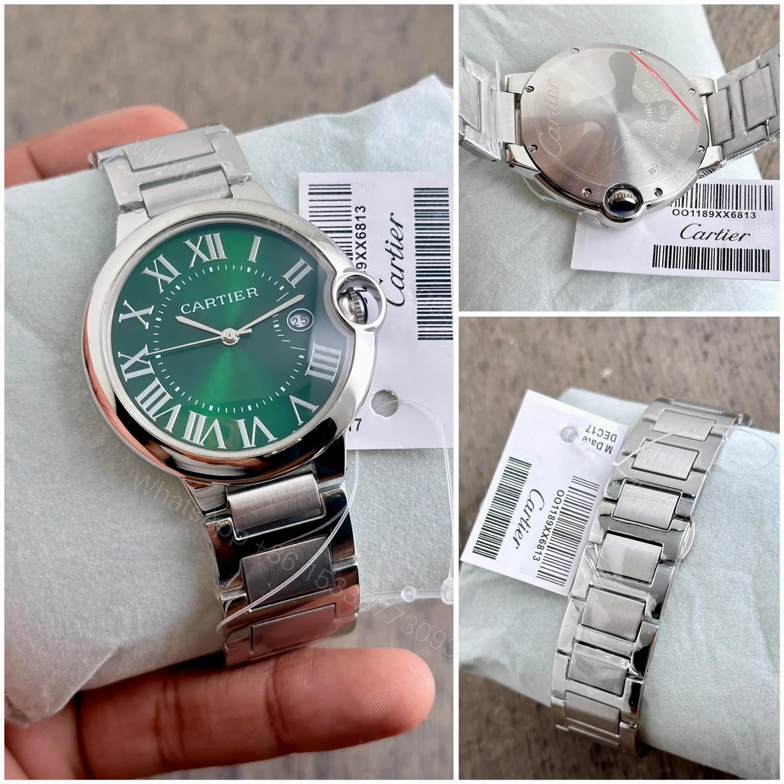 View 4 of Cartier Ballon Bleu Green Dial Silver Edition