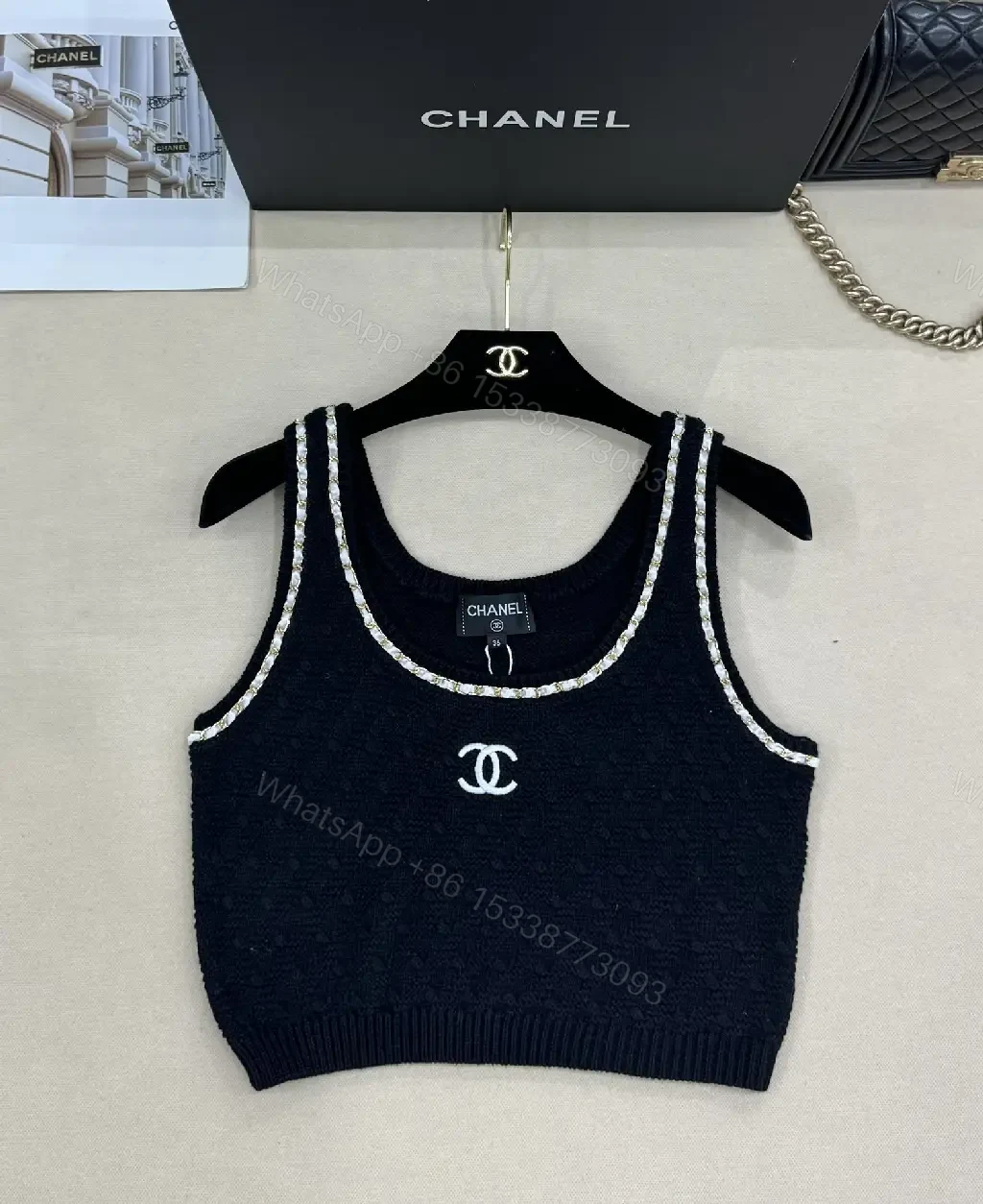View 6 of Knit Tank: Luxe-Crafted, Chain-Neck, Modern Edge Tank