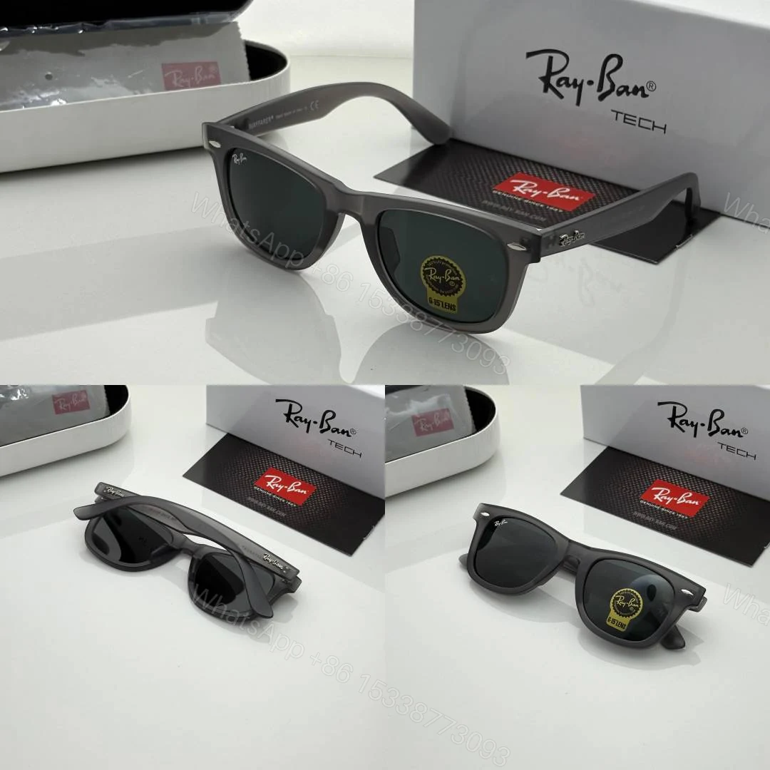 View 2 of First Copy Ray-Ban 2140 Grey Black Sunglasses Premium Glass Quality UV Protected