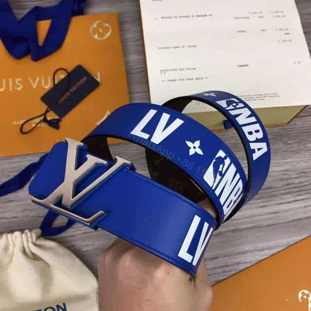View 10 of LOUIS VUITTON X NBA 3 STEPS 40MM REVERSIBLE MONOGRAM CANVAS BELT – B113