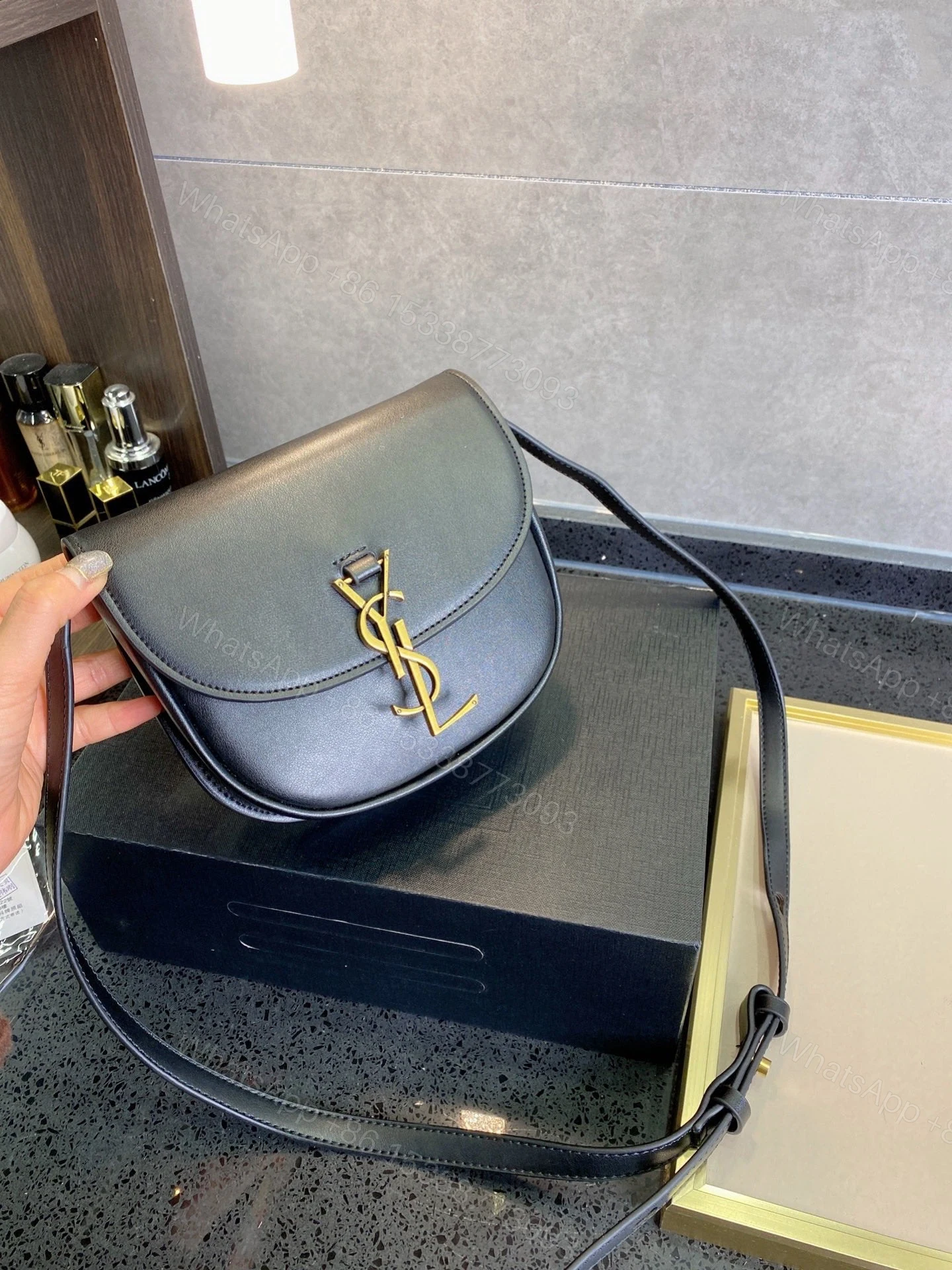 View 4 of Saint Laurent Women’s Kaia Small Satchel In Smooth