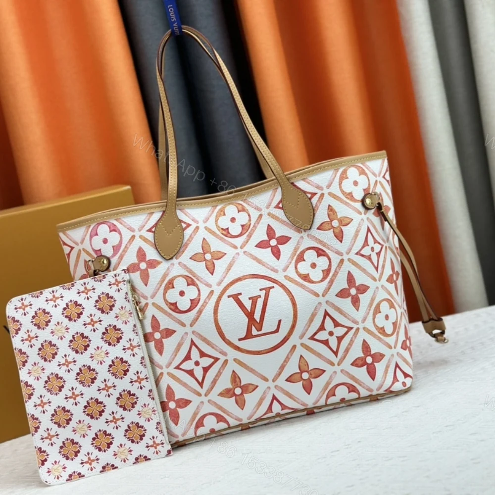 View 2 of Louis Vuitton Neverfull MM Autres Toiles Monogram Coral 31Cm M25317