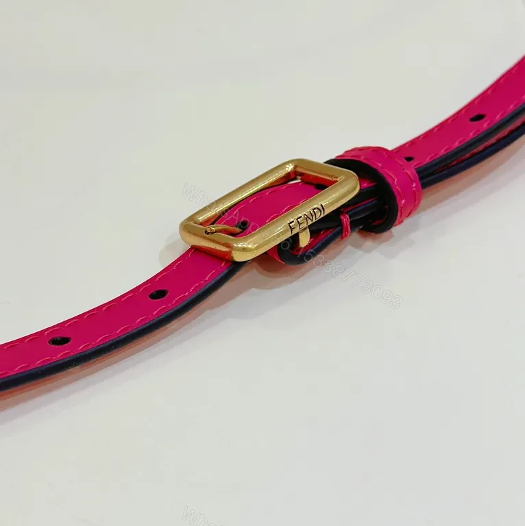 View 9 of Vivid Pink Crossbody Bag: Gold Accent, Luxe Leather, Compact