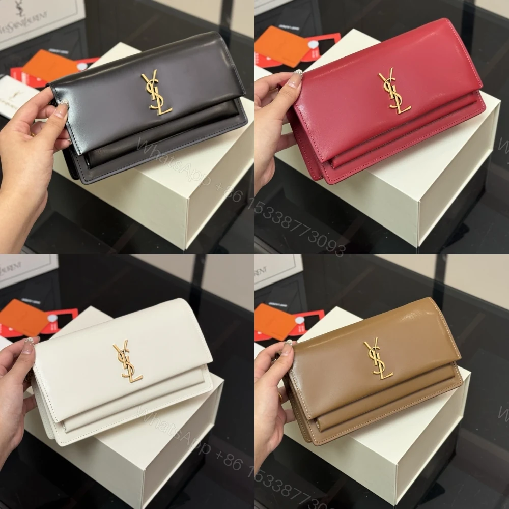 View 10 of Saint Laurent Sunset Clutch Black 22Cm