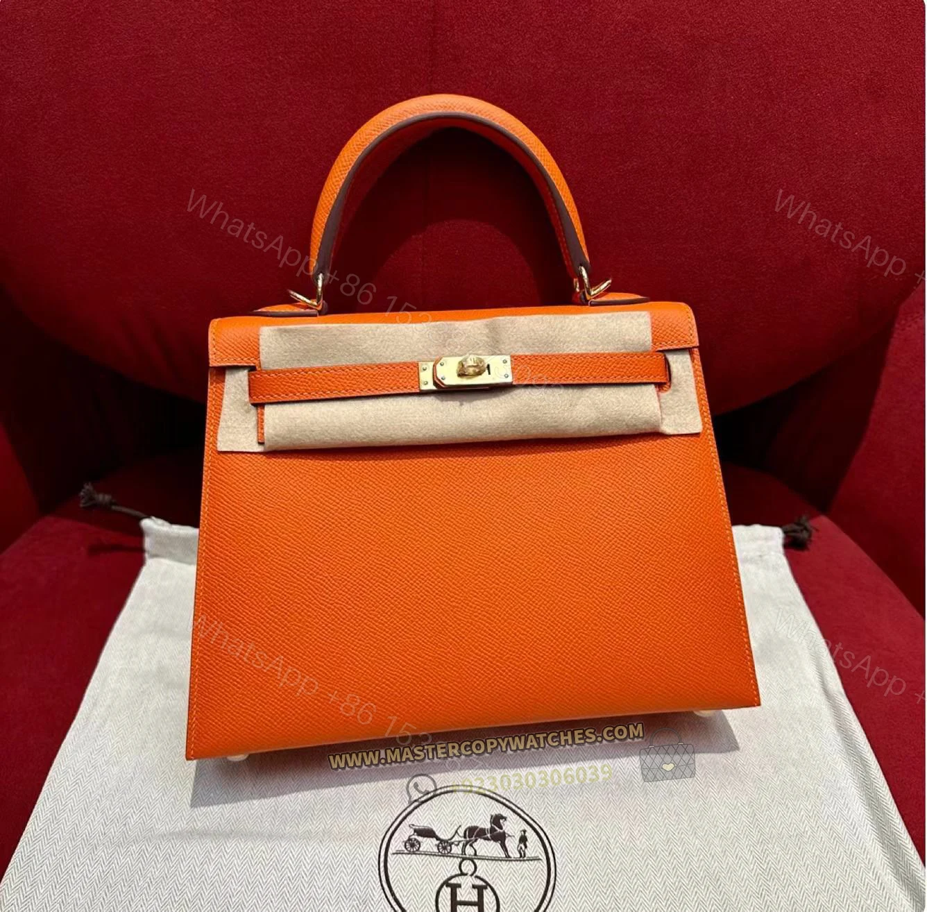 Hermes Kelly 25 Epsom Orange — view 1