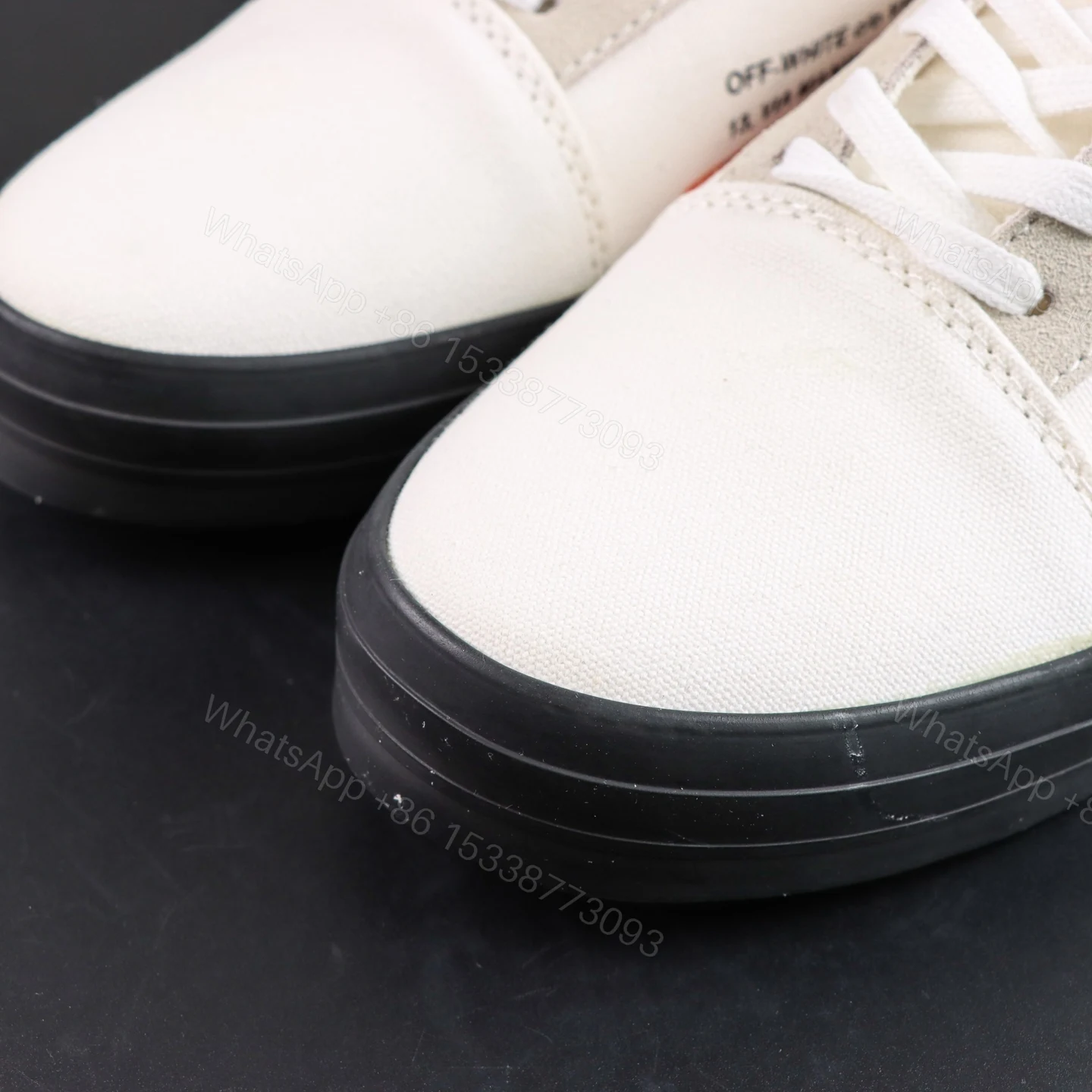 View 5 of Off White Low Vulcanised White Black