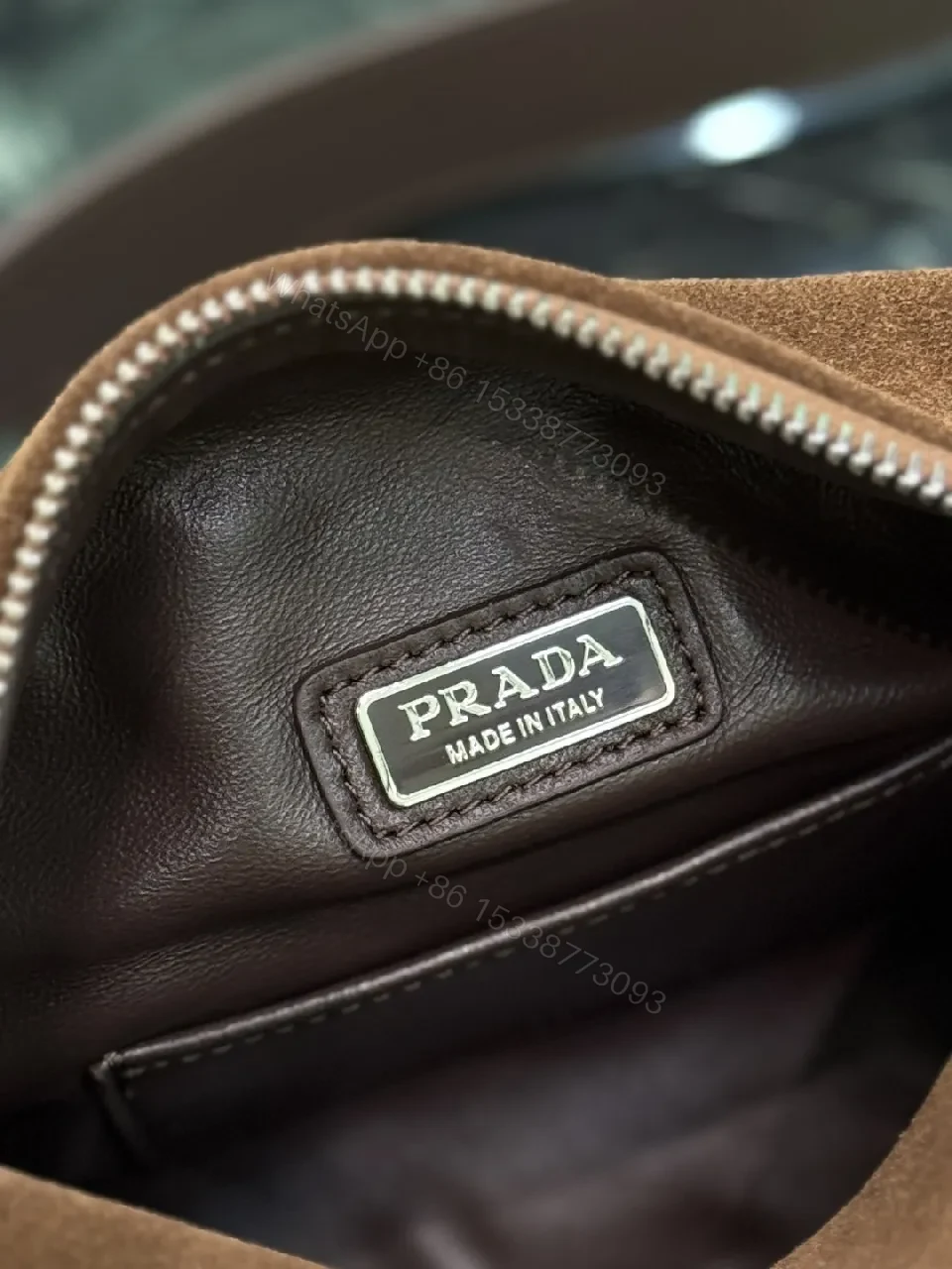 View 2 of Brown Suede-Texture Belt Bag — Minimal Hardware, Luxe Utility