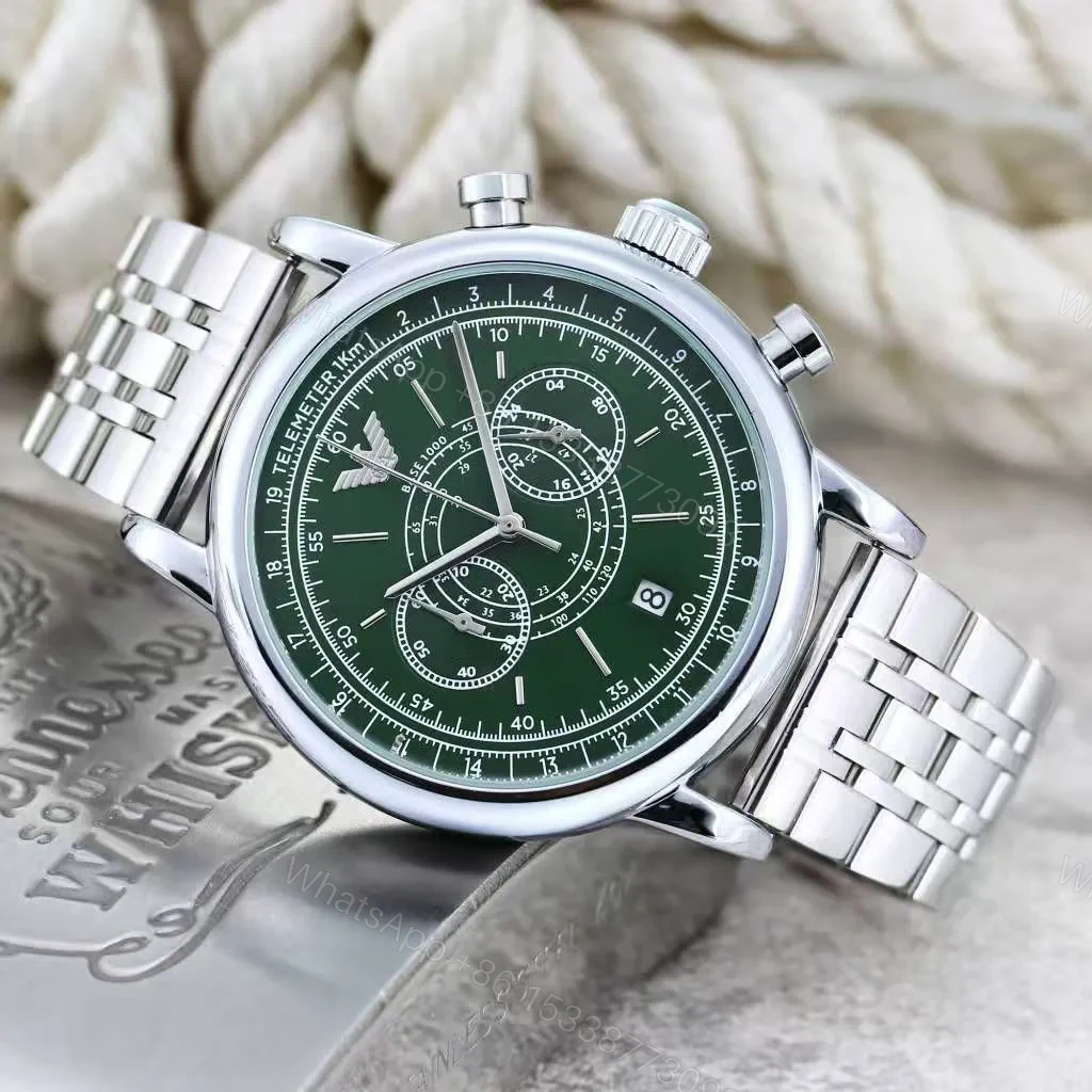 View 2 of Emporio Armani Classic Chronograph Green Dial