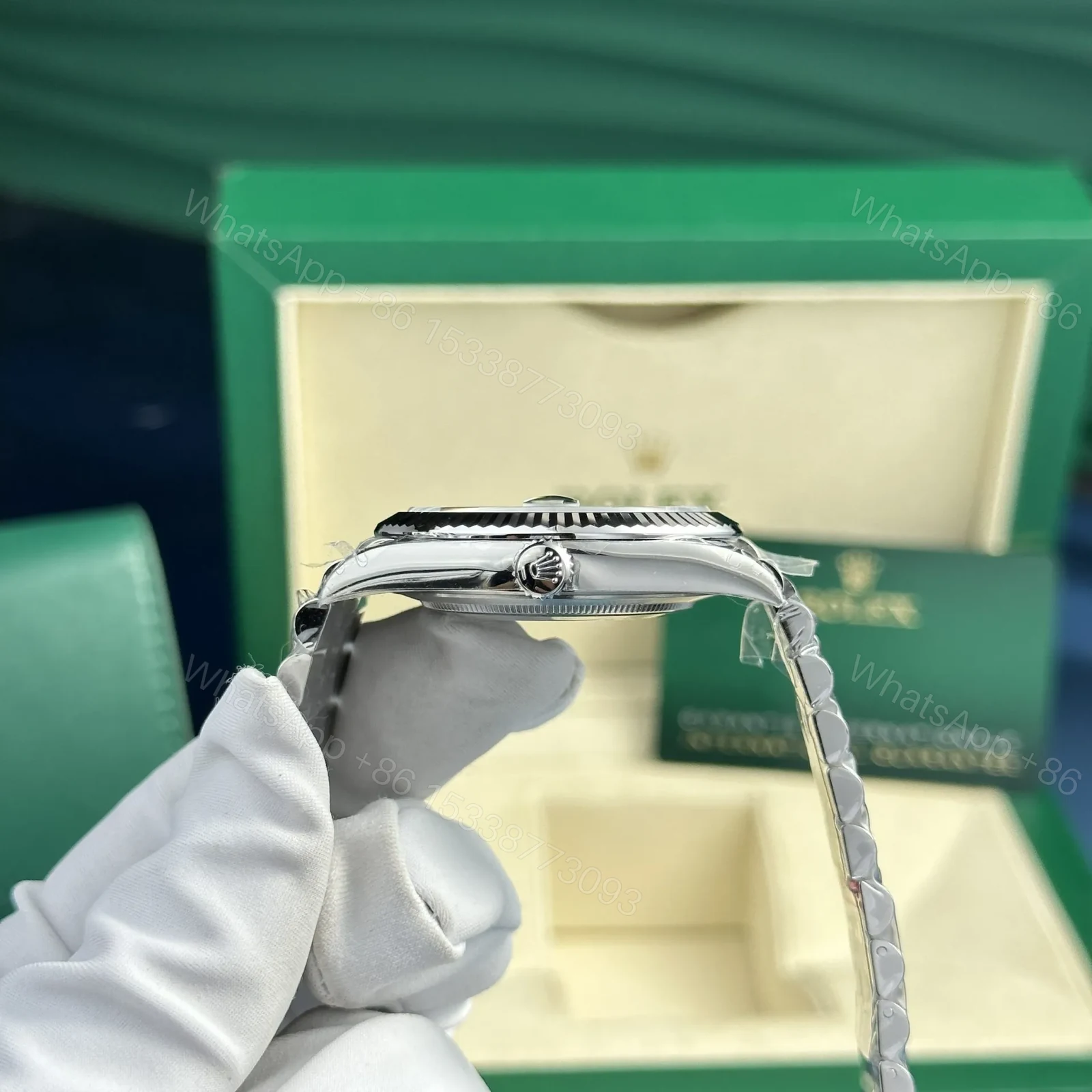View 8 of Rolex Datejust Blue Dial 126334 Jubilee 41 mm