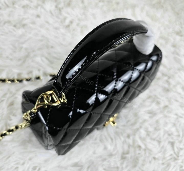 View 5 of Chanel Classic Flap Bag With Top Handle Black A98765