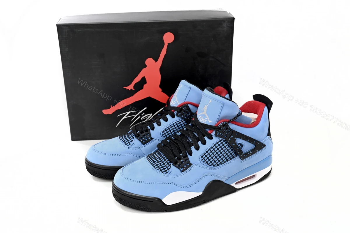 Travis Scott Cactus Jack x Air Jordan 4 Retro “Houston Oilers” 308497-406 (Top Quality) — view 2