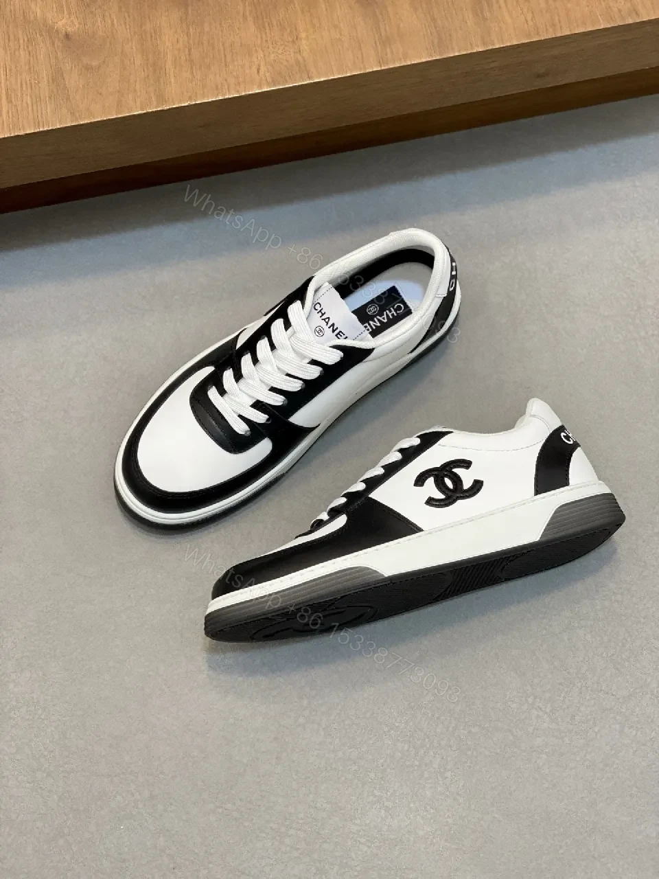 Monochrome Luxe Low-Top Sneakers: Signature Comfort — view 1