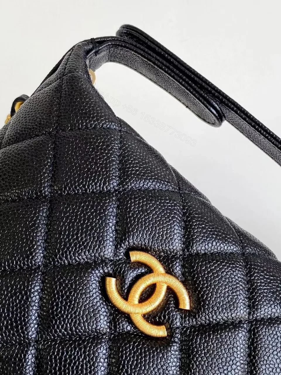 View 4 of Black Quilted Leather Shoulder Bag + Gold Hardware + Chic Classic + Versatile Everyday Luxury + Bag