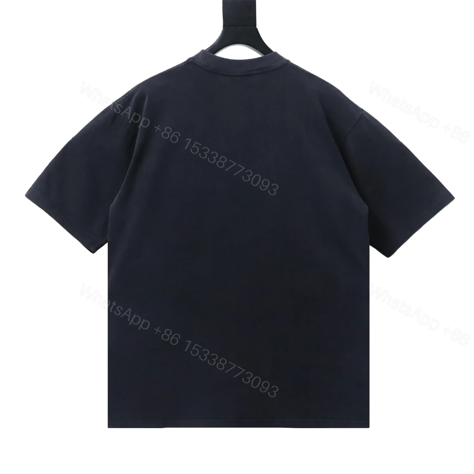 Balenciaga Clothes Vintage Washed Short Sleeve T-shirt with Los Angeles Night Cityscape Print — view 2