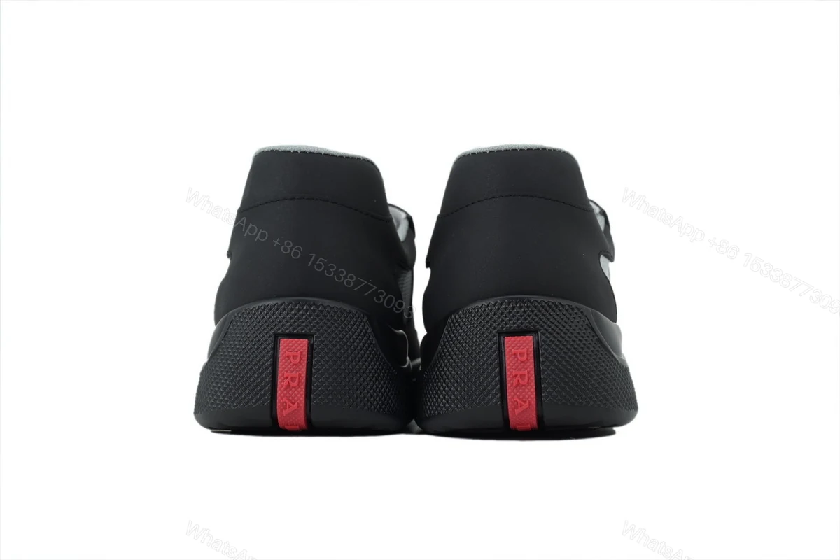 View 4 of Prada Sneakers Rubber Carbon Black