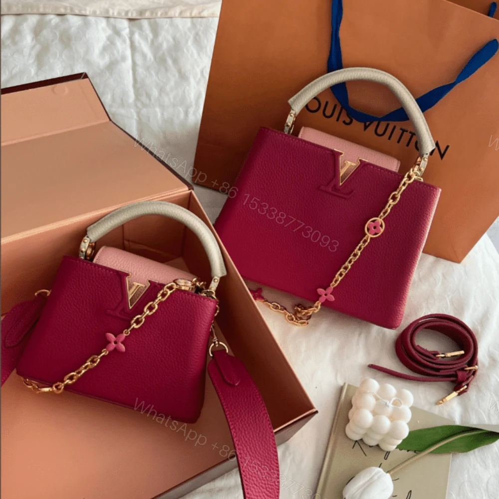 View 5 of Louis Vuitton Capucines Dark Pink 27Cm M20845