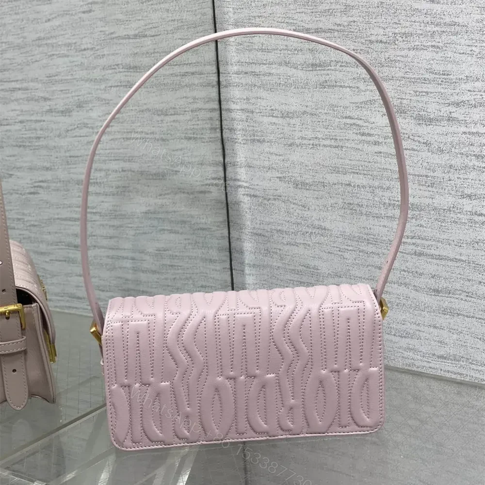 View 3 of 高仿Dior*Miss系列M261M05N衍縫線小牛皮腋下包粉色免檢版