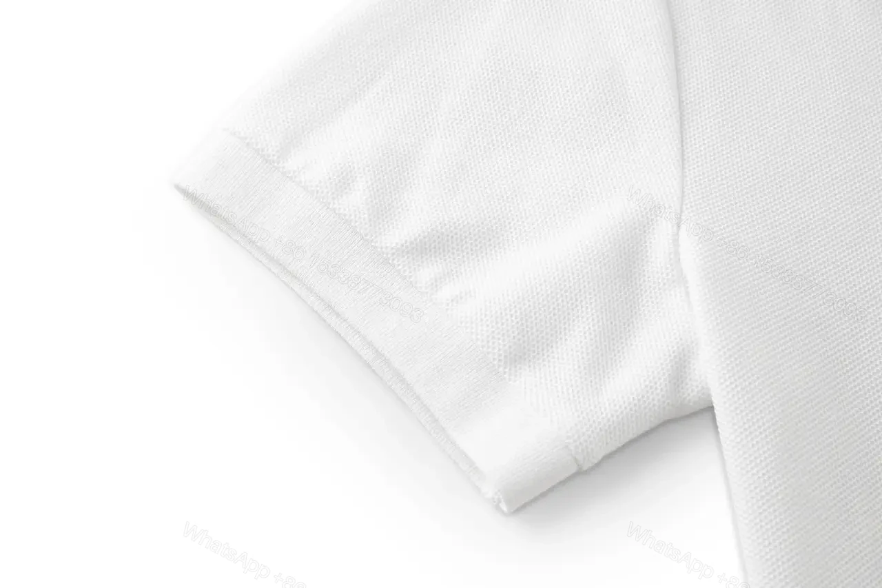 View 5 of White Mesh Polo Shirt, Lightweight, Burberry Horse Crest Polo