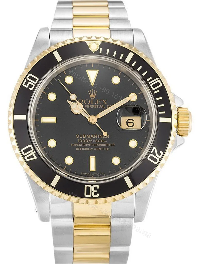 Replica Rolex Submariner Black Dial 16613 — view 1
