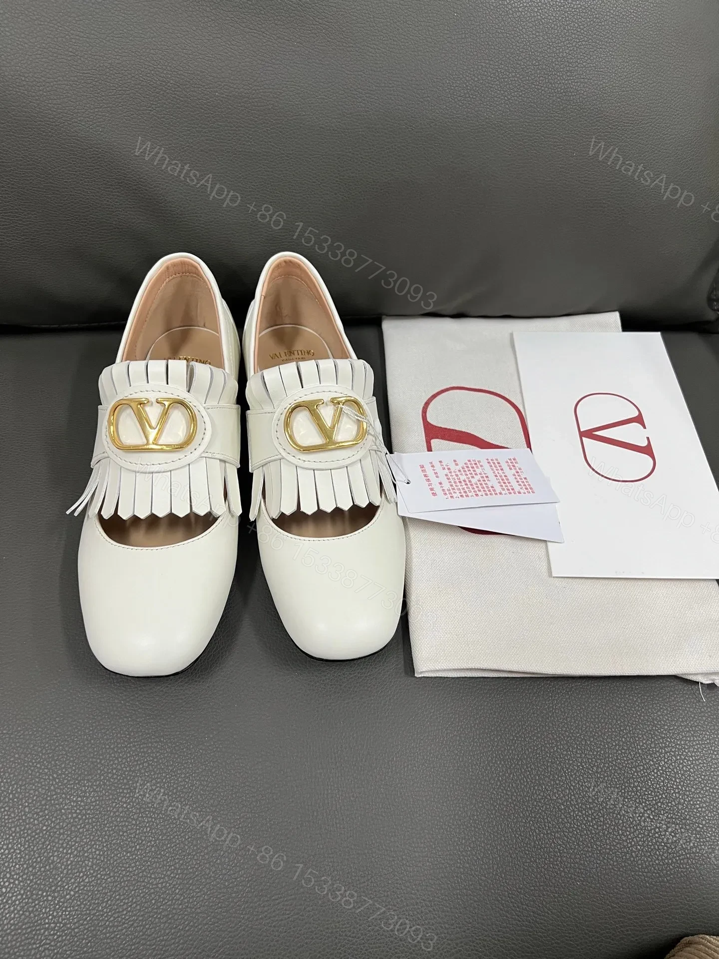 View 3 of Valentino Women White Leather Heels