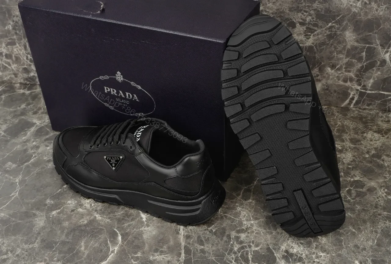 View 3 of All-Black Leather Sneakers: Luxe Everyday City Trainers