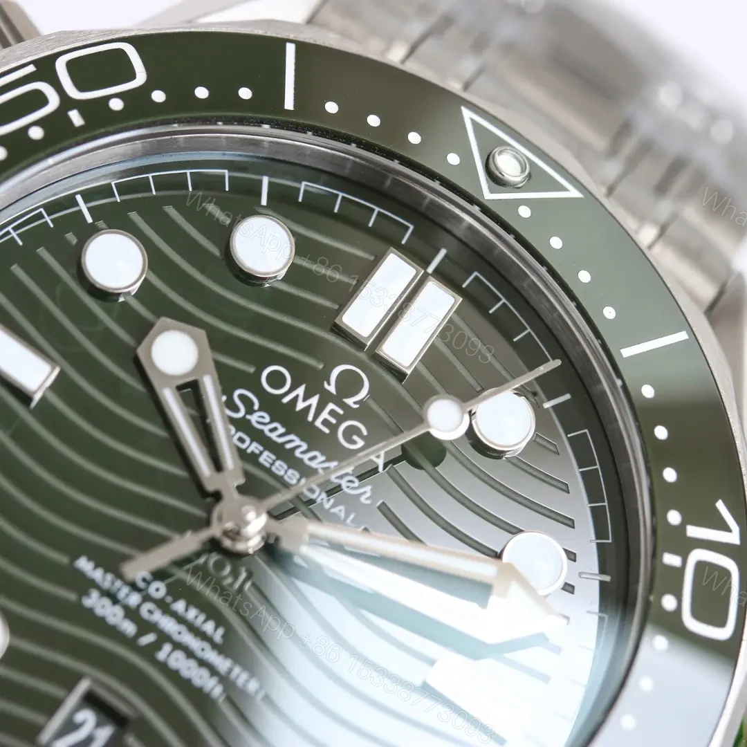 View 4 of Omega Seamaster 300M Replica Watch Blue and Grey Dial Stainless Steel Bracelet 42mm Case