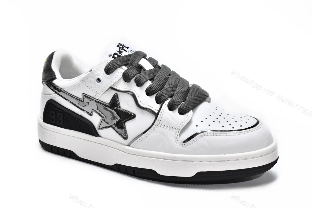 View 4 of A Bathing Ape Bape SK8 Sta White Silver 001FWH801020_WHT_A