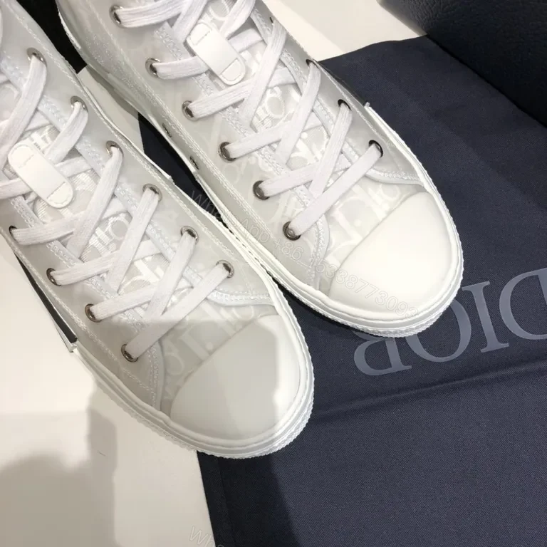 View 2 of Couture-Patterned Dior Monogram High-Top Sneaker