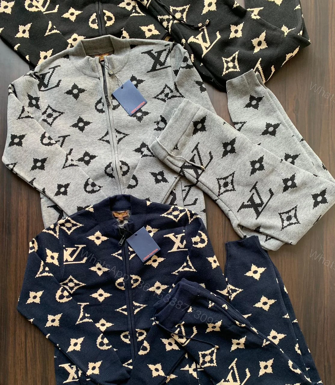 View 3 of FIRST COPY LOUIS VUITTON IMPORTED CORD SETS IN KNITTING