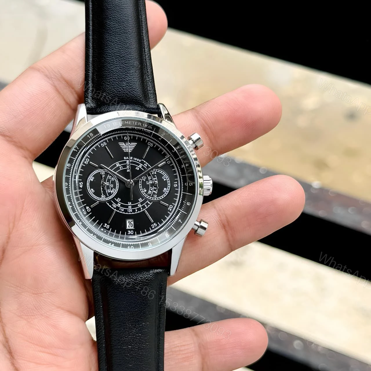 View 3 of First Copy Emporio Armani Minimalist Chronograph AR11634