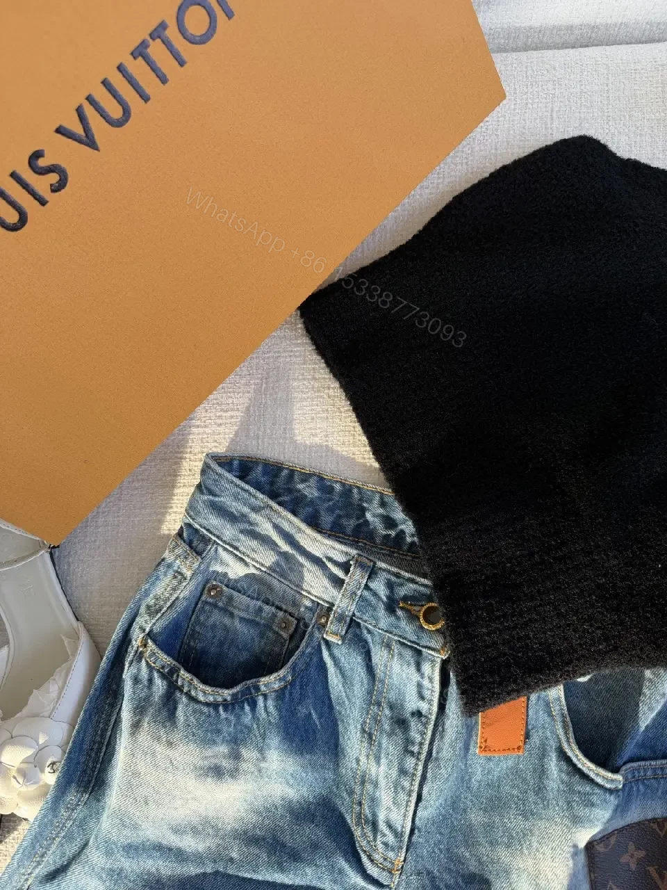 View 3 of Lux Knit Crop Top with Crest – Modern Luxe, All‐Day Comfort