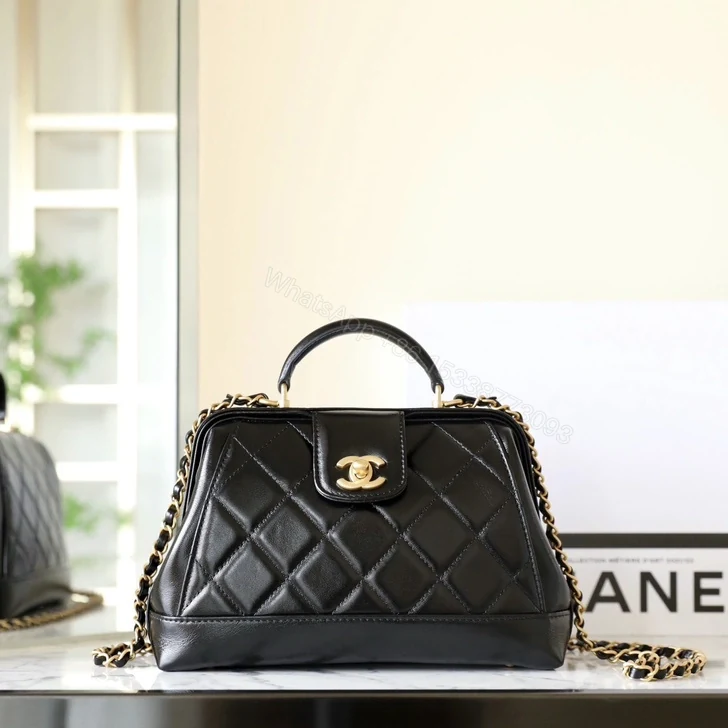 View 3 of 高仿Chanel*24A系列AS5058拋光小羊皮單肩包黑色免檢版