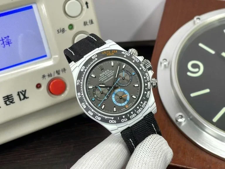 View 3 of Replica Rolex Daytona DiW Carbon Black Dial 40mm