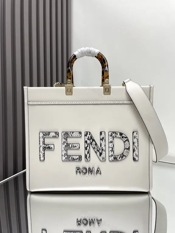 Structured Tote in Leather with Bold Logo Branding — view 1