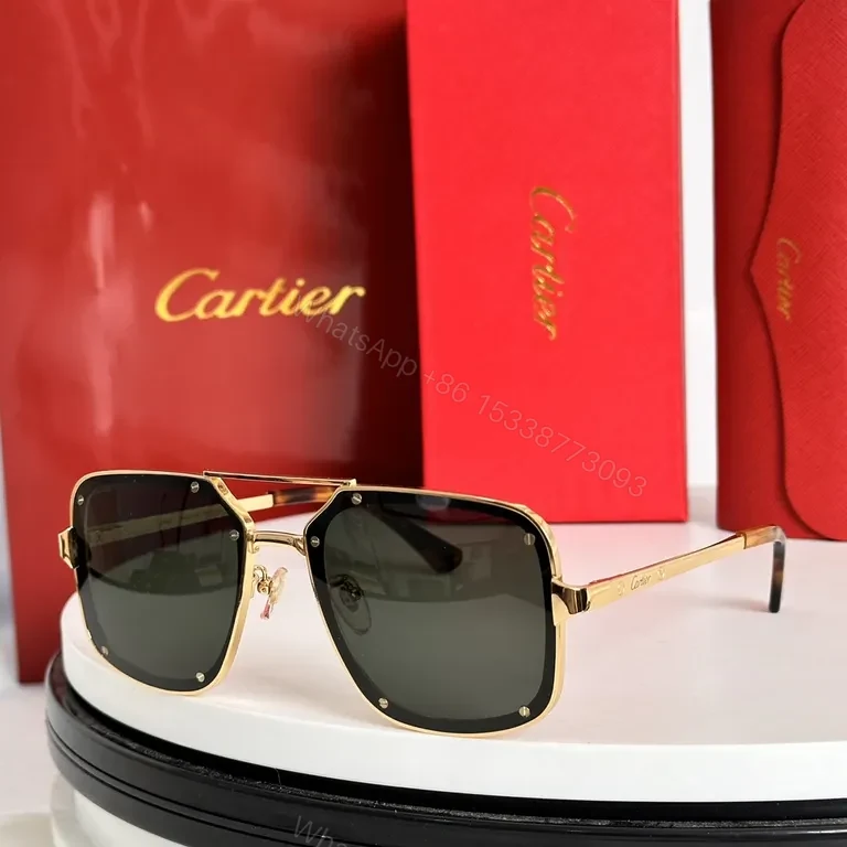 View 8 of Bold Geometry Luxury Sunglasses - Cartier-Inspired, Gradient Lenses