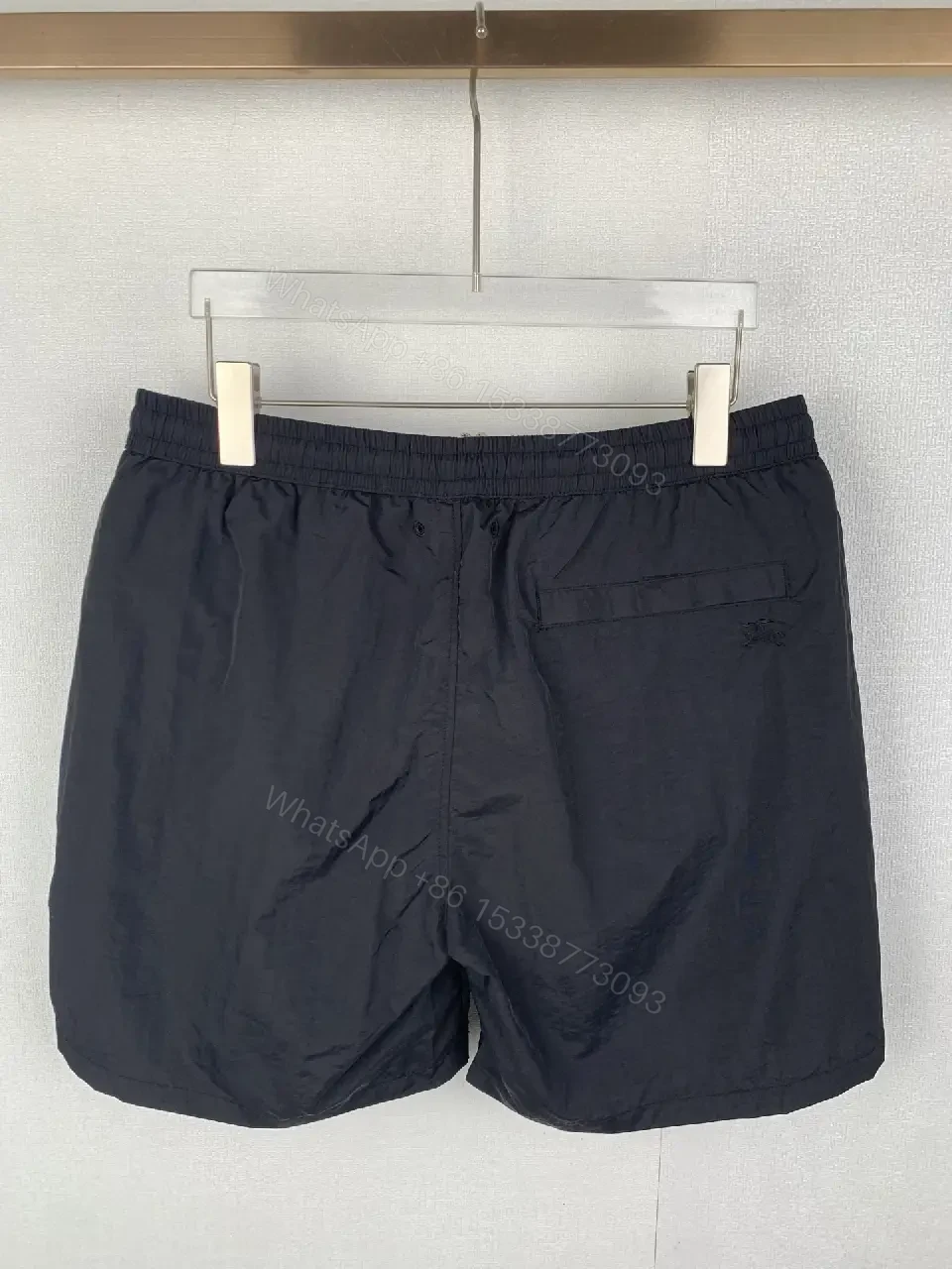 View 12 of Black Nylon Street Burberry plaid stripe Shorts