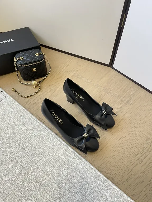 View 8 of Chanel-Inspired Luxury Ballet Flats with Signature Bow