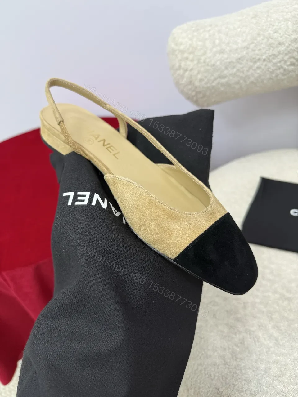 View 2 of Velvet Suede Slingback Flats: Luxe Pointed-Toe Comfort