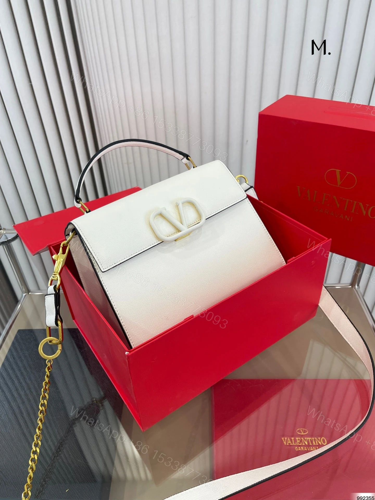 View 2 of VALENTINO GARAVANI SMALL VSLING HANDBAG WHITE 25CM