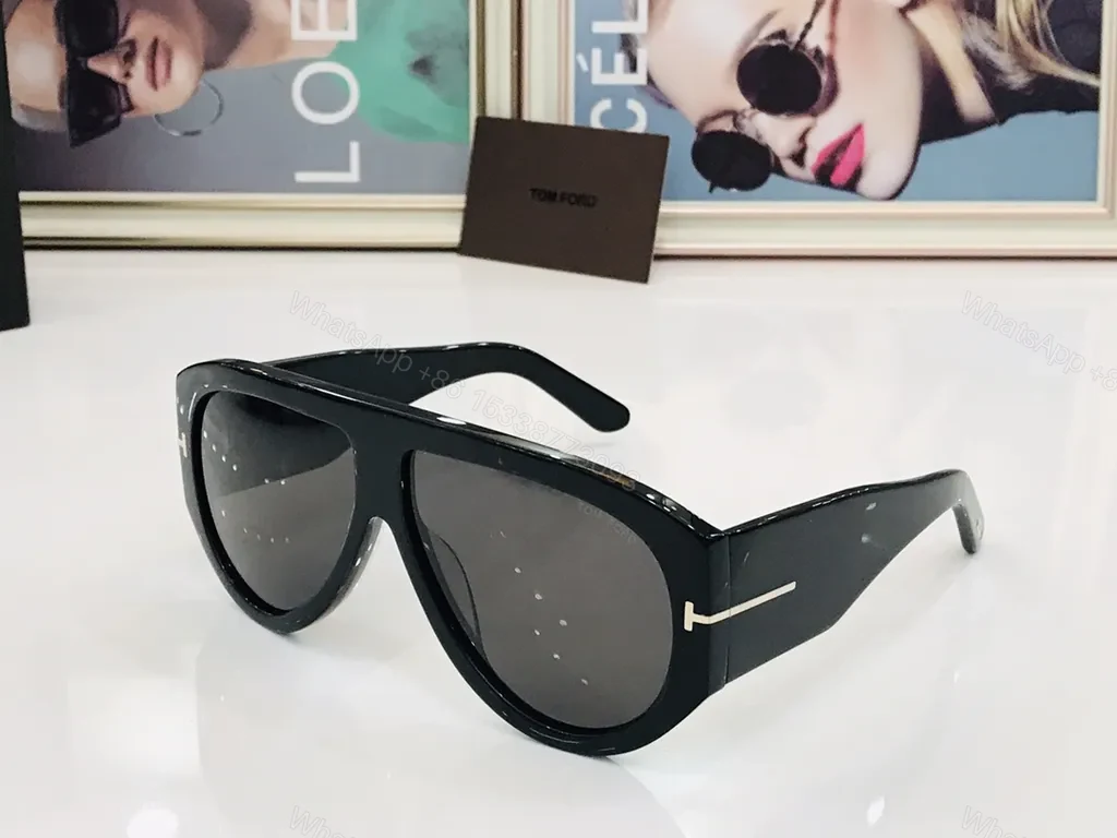 View 3 of Pink Gradient Tom Ford Cat-Eye Sunglasses, Oversized Acetate, UV400