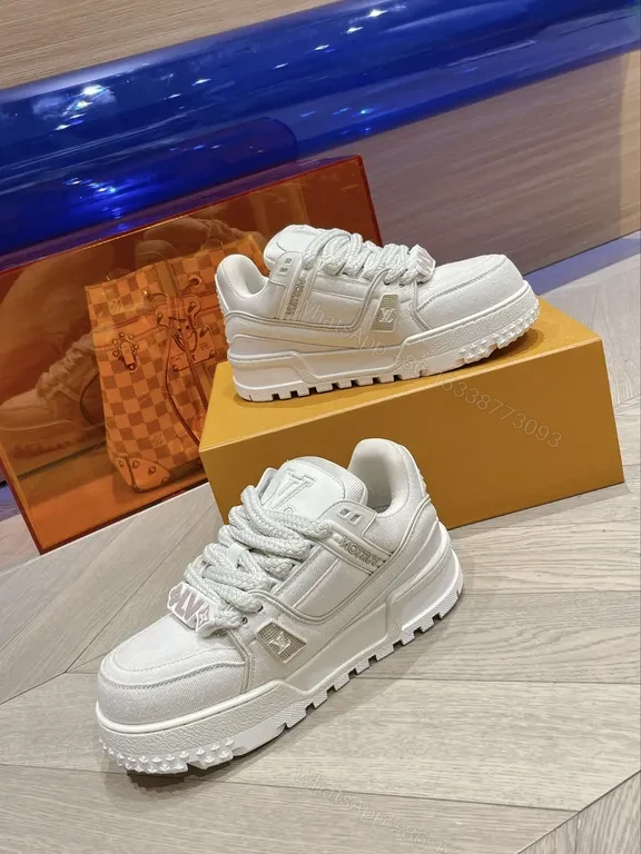 View 2 of Chunky Textured Sneaker â€” Luxe LV-Inspired Comfort Sneaker